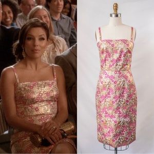 Pink & Gold Metallic Dolce & Gabbana Dress ASO Gabby Solis Desperate Housewives